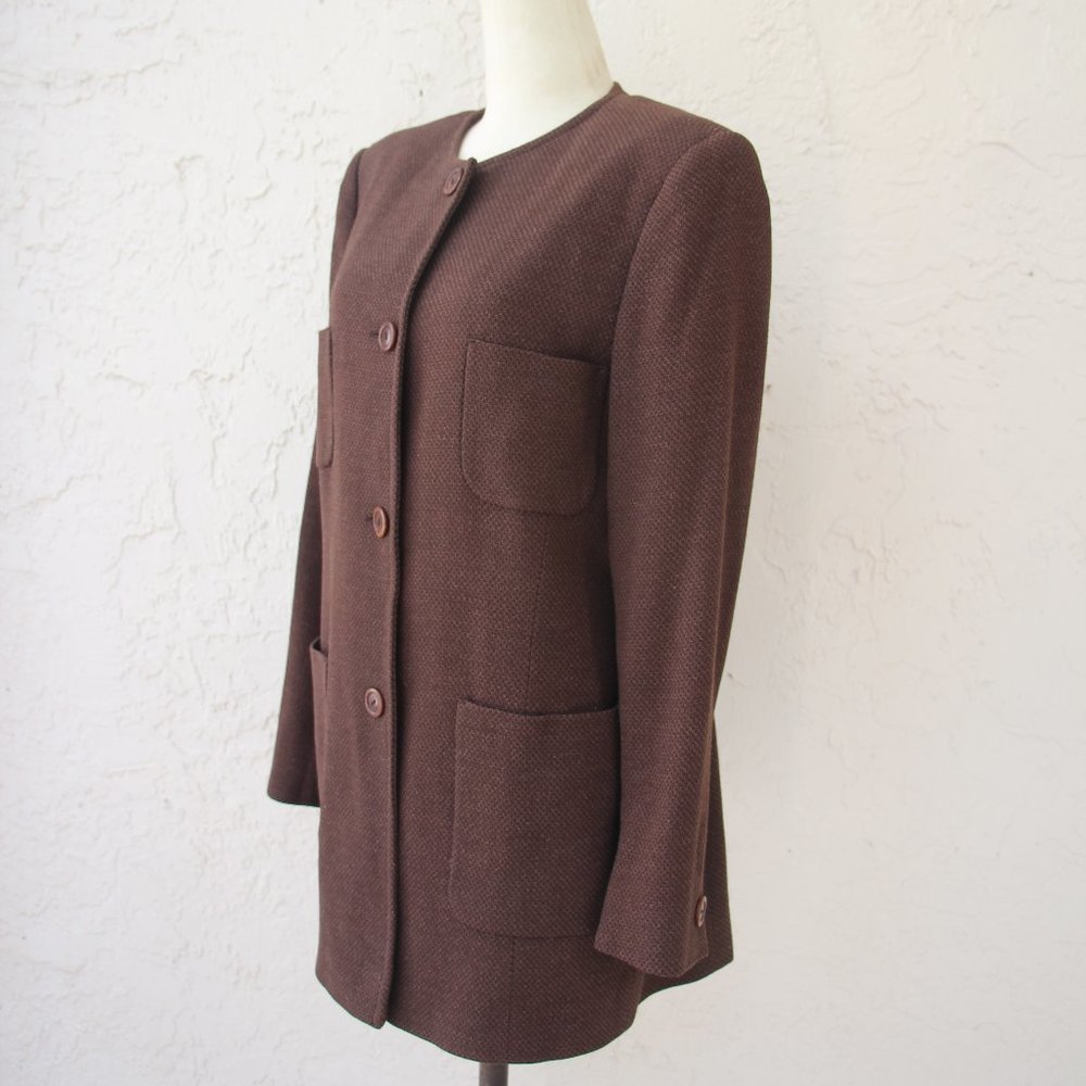 Joan + David Dark Chocolate Jacket